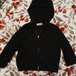 Women's Black Crop Hoodie